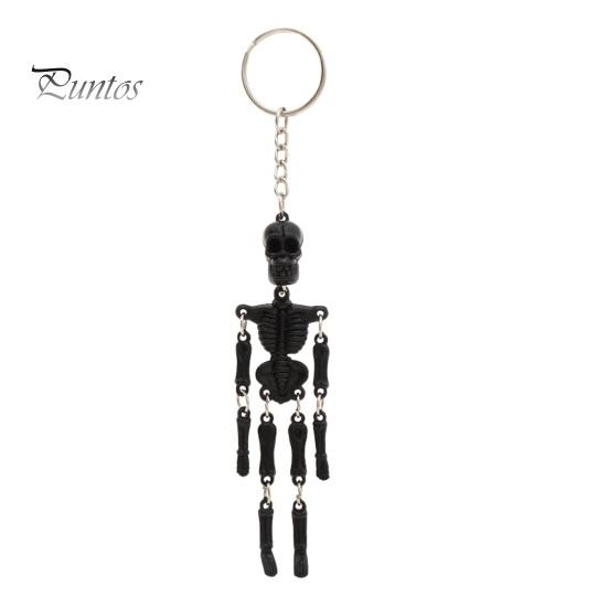 Halloween Party Favors Movable Joints Skeleton Keychain, Glow-in-the-Dark Keyring for Flexible Keychain Halloween, Handbag Backpack Purse Charm