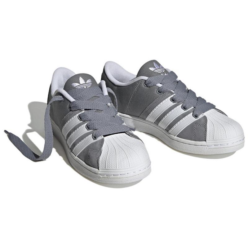 adidas Superstar Supermodified Low Grau Weiß - H03740
