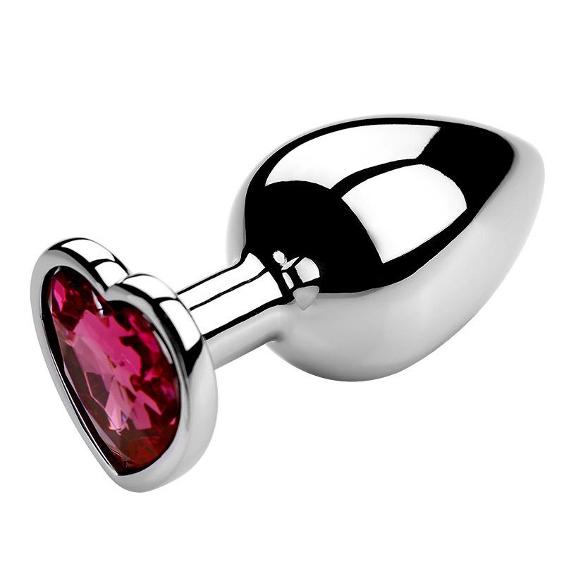Heart-Shaped Metal Anal Plug - Prostate Massager & Dilation Toy for Adults