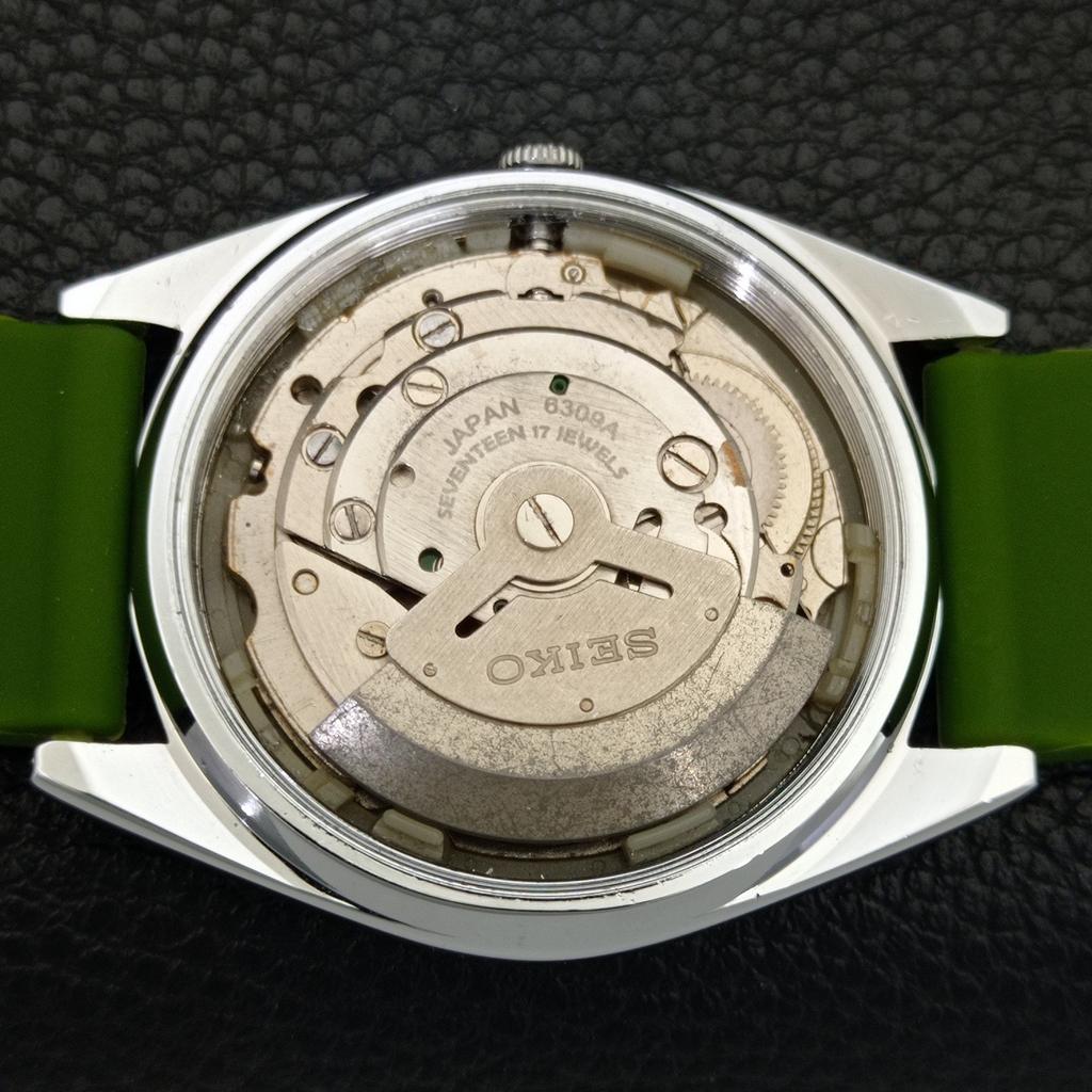 VINTAGE SEIKO 5 AUTOMATIC 6309A REFURBISHED JAPAN MENS GREEN WATCH a441690-1 Sk-a441690