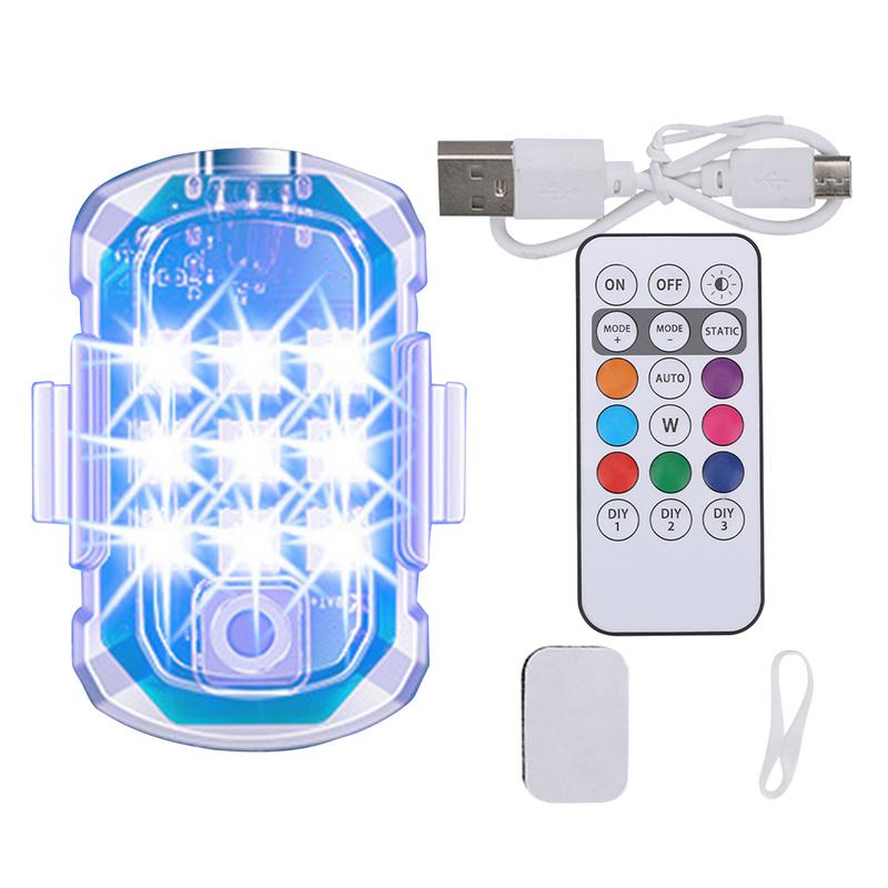 Wireless LED Drone Strobe Light for Motorcycle Car Bike Remote Control Anti-collision Warning Light Signal Light With Remote