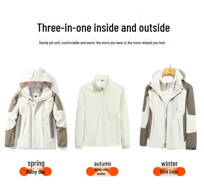 Junior Ski Suit: 3-in-1 Detachable Fleece-Lined Windbreaker and Snow Set for Beginner Big Kids