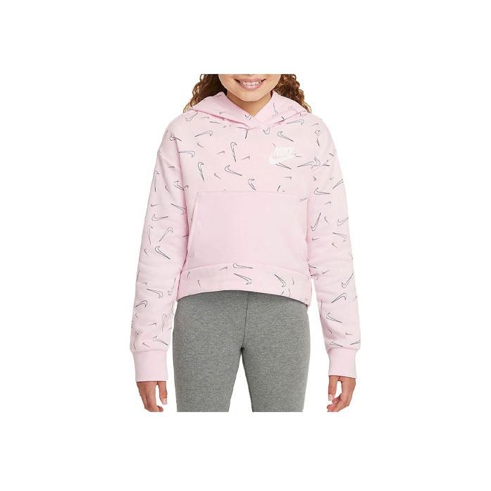 

Детское худи с длинным рукавом и логотипом Nike для занятий спортом и на каждый день, розовое, DD7377-663 S