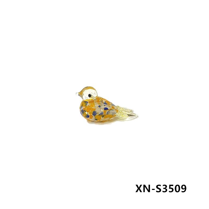 Handgefertigte Mini-Glasvogel-Figur Bunt Niedlich Kleines Tier-Ornament Innenbereich Zuhause Schreibtisch Feengarten Bonsai-Pflanzgefäß Dekorationszubehör