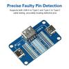 USB A to Type C/Type C to Type C Cable Checker 24-Pin Full Cable Detection Module Type C Fast Charging Wire Detection Tester