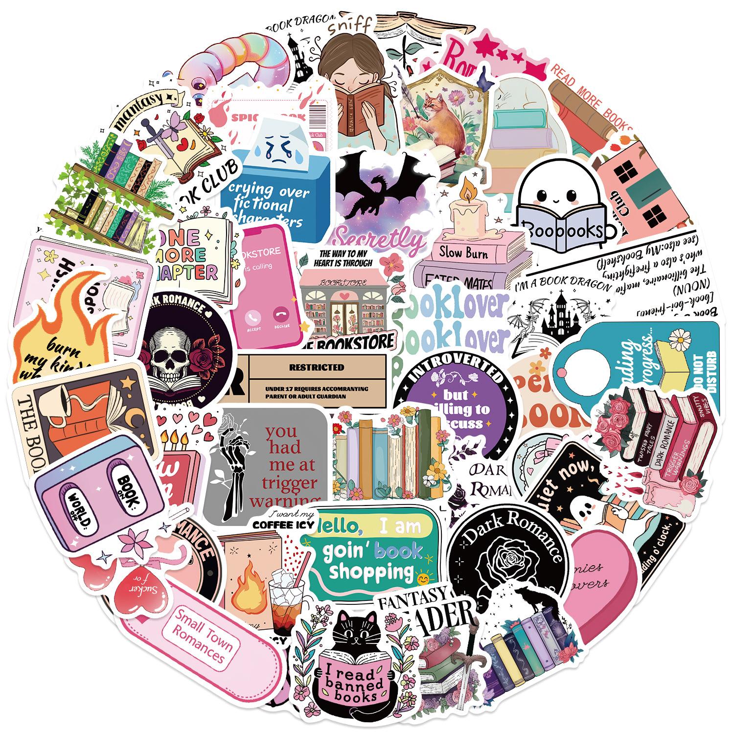 

50 Мультяшных Наклеек Граффити для Чтения Украсьте Гитару Блокнот Чемодан DIY Водонепроницаемые