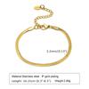 Herringbone Bracelet Women ,Thin Flat Snake Chain Link Wristband Stainless Steel Jewelry