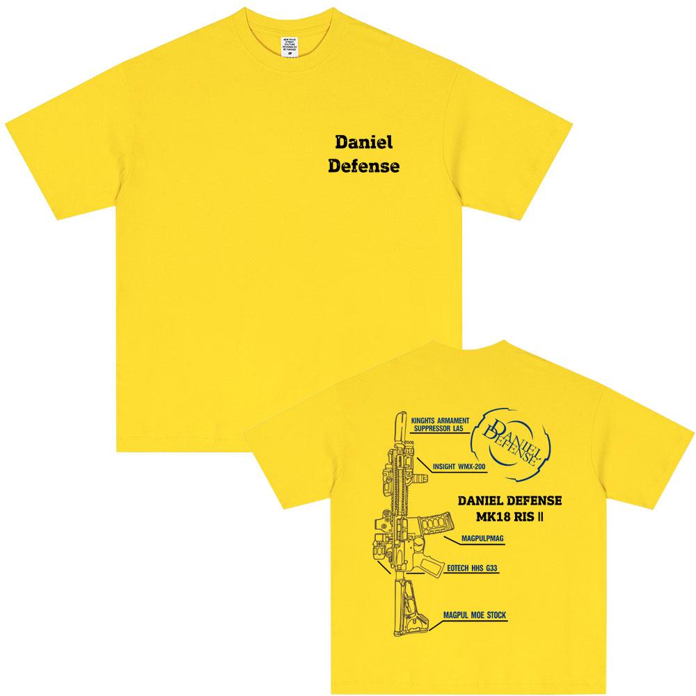 Daniel Defense MK18 Graphic T-shirt Male Fashion Casual Oversized Streetwear Men Women High Quality Soft Cotton T Shirts Tops