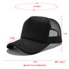 Five-piece sponge mesh cap Printed outdoor travel truck driver mesh hat Sunscreen baseball hat