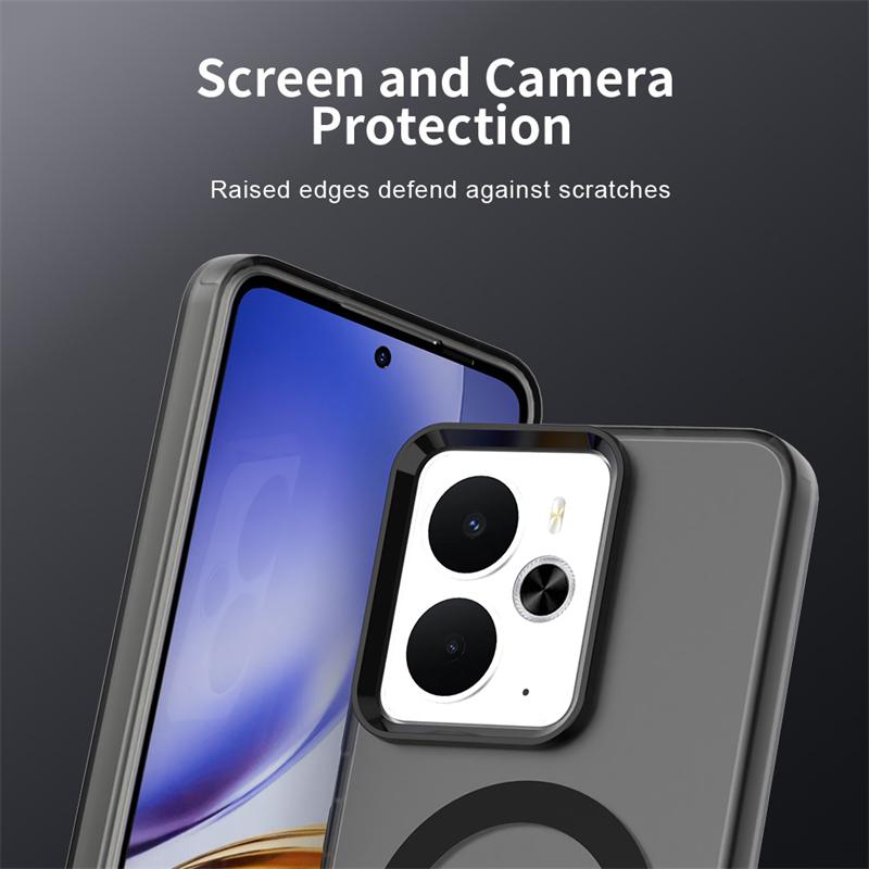 Transparent Phone Case For Realme 14T Case For Realme 14T 5G Magnetic Adsorption Wireless Charge Back Cover For Realme 14T Case