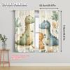 2pcs   Spring Summer Curtains Cute Dinosaur Watercolor Sheer Curtains Versatile Polyester Outdoor Decorations Perfect for Bedroom