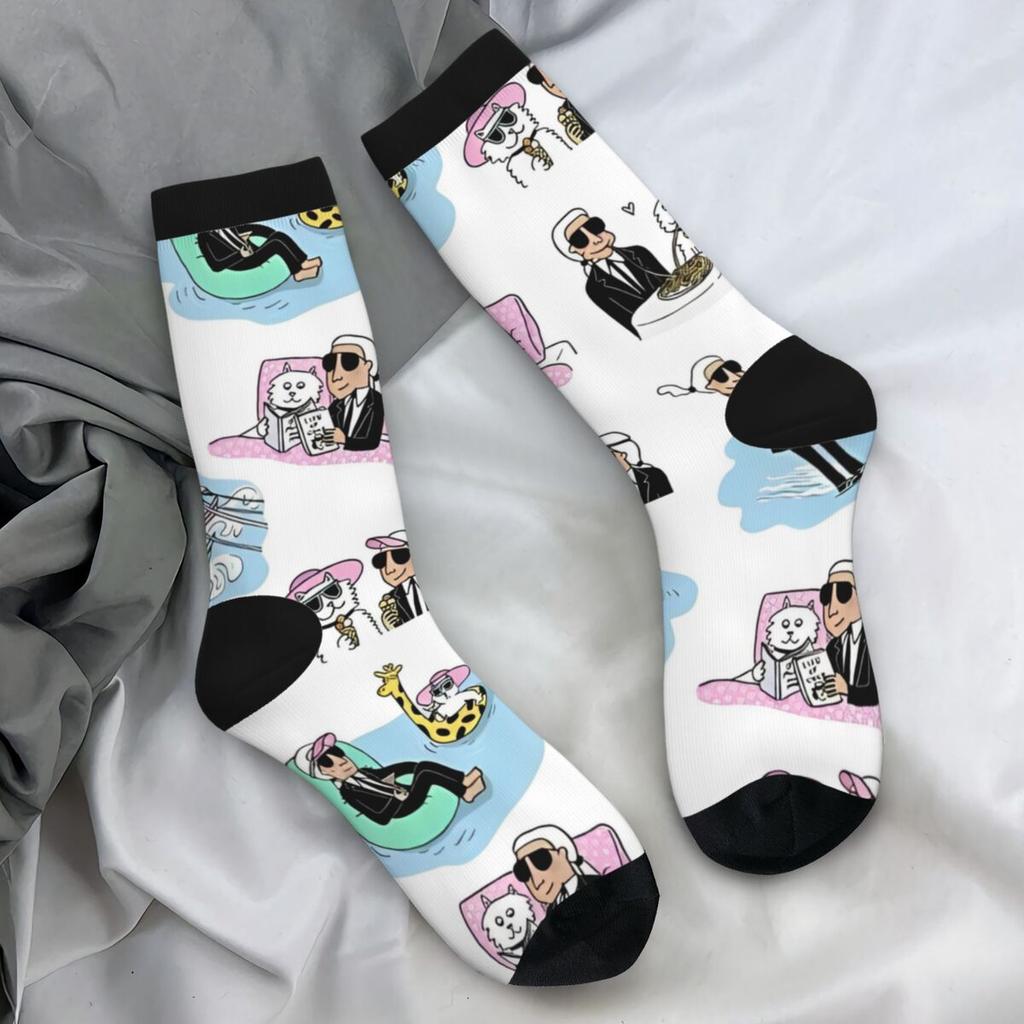 Karled Funny Stockings Design Retro Socks Autumn Anti Skid Socks Men's Skateboard Medium Soft Socks