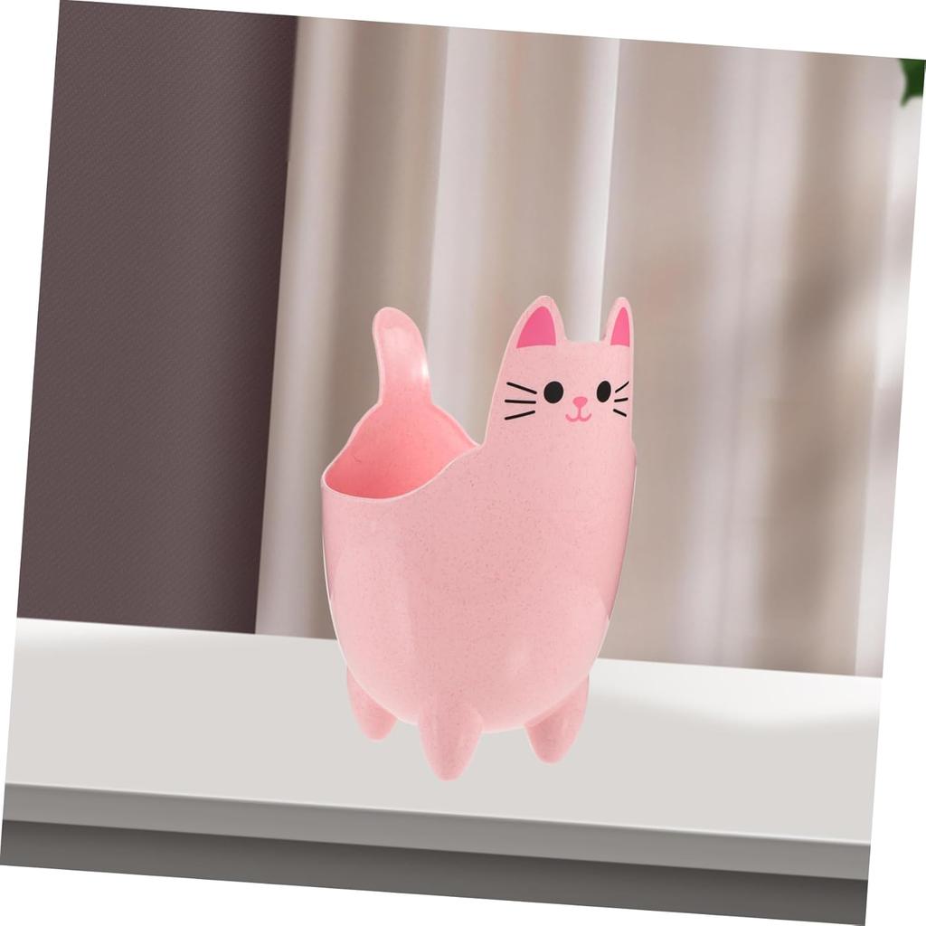 cat Shaped Trash can Kitchen Garbage bin Cartoon Waste Basket Dorm Trash can Tiny Trash can Little Trash can Mini Desktop Wastebasket Pen Container