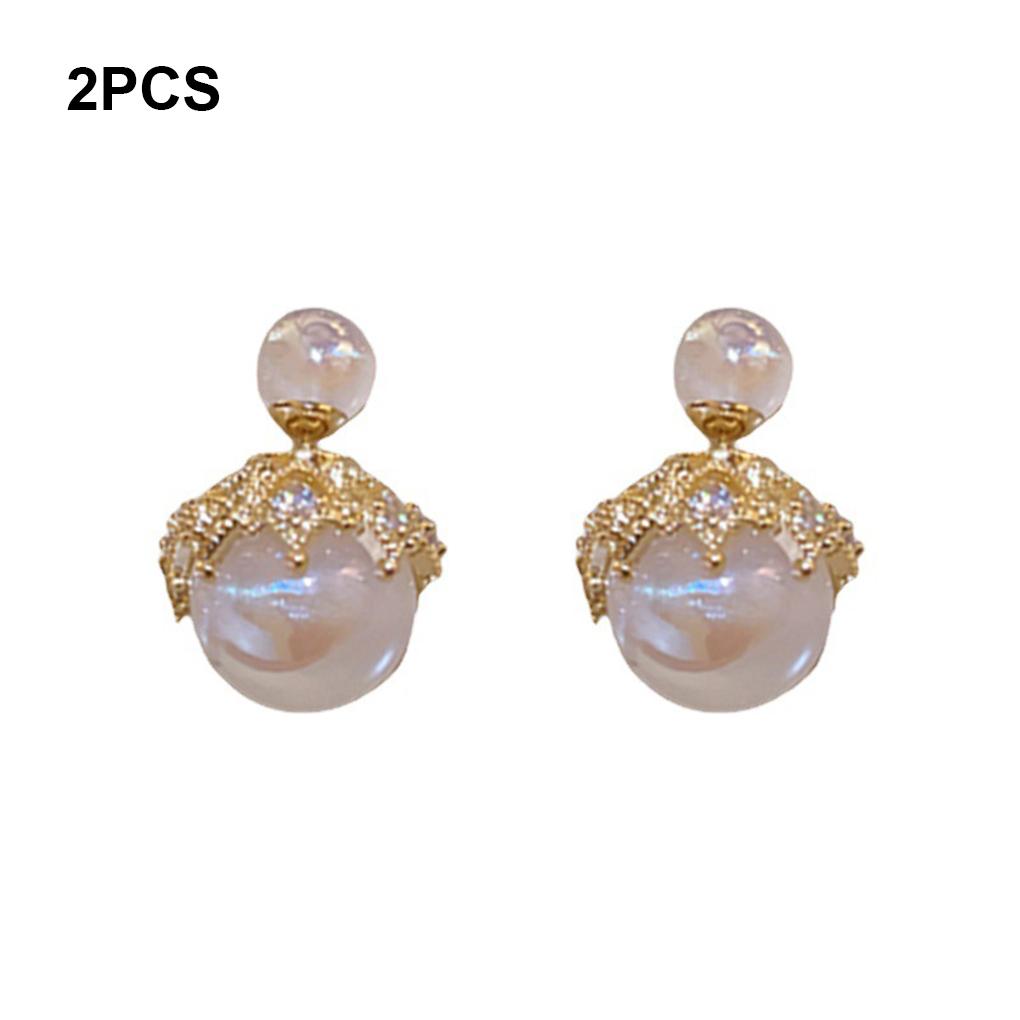 1 Paar Perlen Strass Ohrringe Mode Festival Feiertag Geburtstag Verlobung Dekor Ohrstecker Glänzender Schmuck für Mädchen