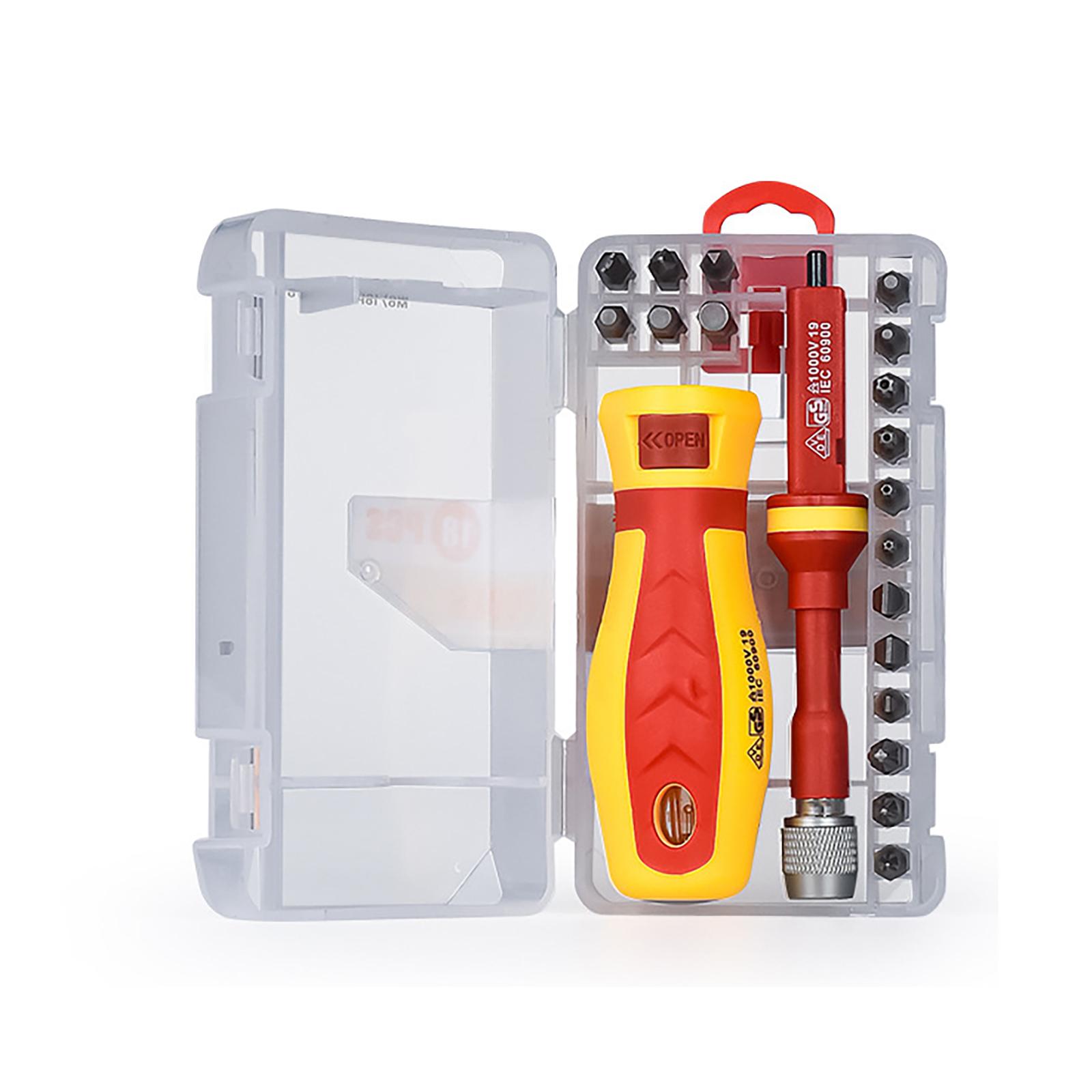 

Набор изолированных отверток для электриков 18 в 1 с резиновой ручкой и магнитным наконечником для бытовых электротехнических работ и проектов «сделай сам»