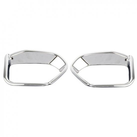 Chrome Rear Reflector Fog Light Surrounds Trim For Subaru Crosstrek 2018-