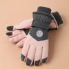 Ski Gloves for Men and Women Outdoor Cycling Waterproof and Non Slip Touch Screen Plus Velvet Thickened Autumn and Winter Warm Gloves