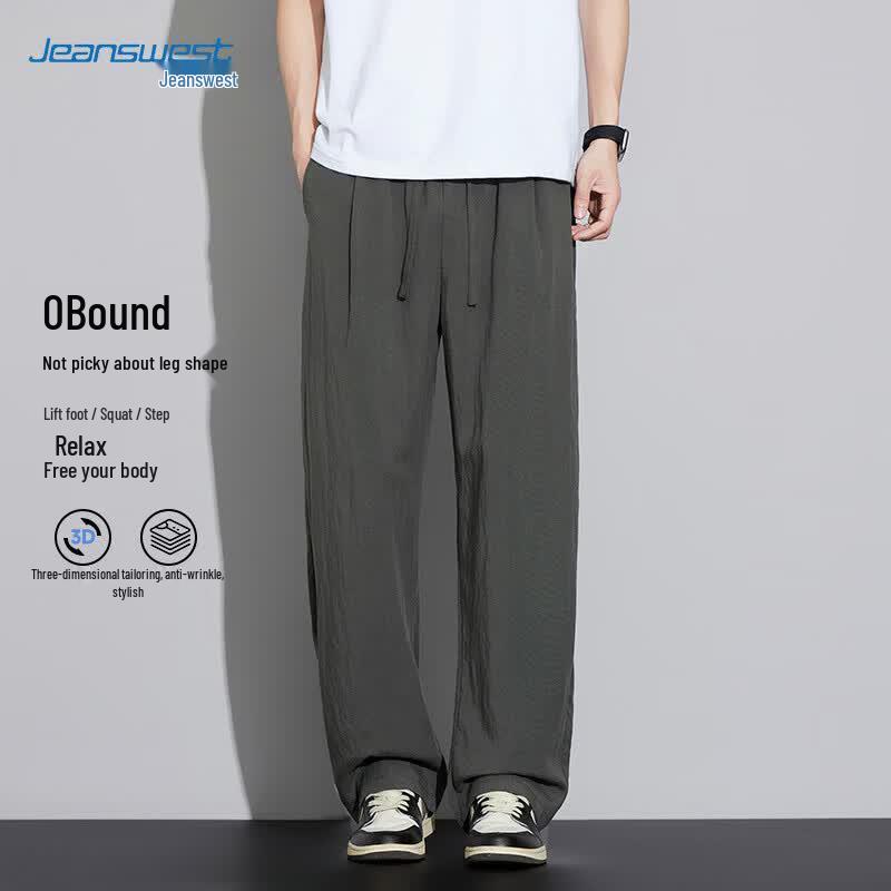 Jeanswest Men's Tencel Linen Loose Straight Casual Pants