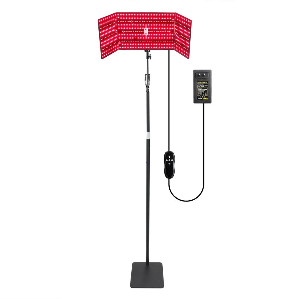 50W Foldable Near-Infrared Stand-Type Infrared Light with Timer Function, 480 LEDs, 660nm and 850nm, for Neck, Shoulders, Waist, Back, Arms, Knees,
