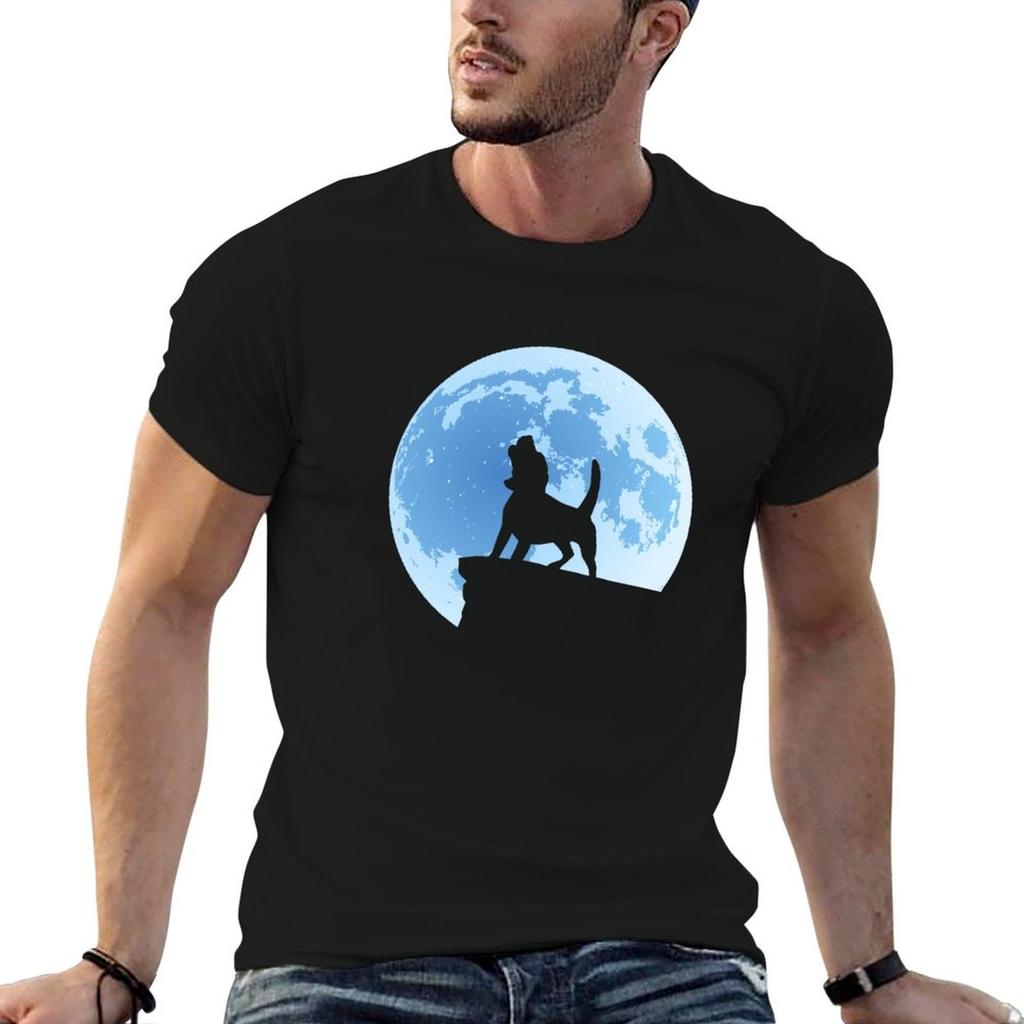 Beagle Howling At Moon | NickerStickers? On Redbubble T-Shirt Big and Tall Short Sleeve Tee