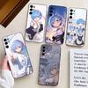 Rem Anime Girl Re Zero Phone Case For Samsung S25,S24,S21,S22,S23,S30,Ultra,S20,Plus,Fe,Lite,Note,10,Black Cover