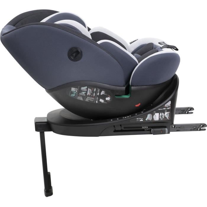 Siège-auto - CHICCO - EVERONE - Groupe 0/1/2/3 - I-Size - Pivotant - Inclinable - Réducteur - Silver