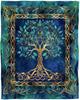 Yggdrasil blanket Norse mythology design tree of life pattern soft throw boho decor bedroom textile mystical accessory