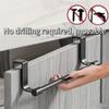 1/2pcs Wall-Mounted Kitchen Cabinet Towel Rack - Space-Saving Dishcloth Holder for Home and Bathroom No Drilling Require