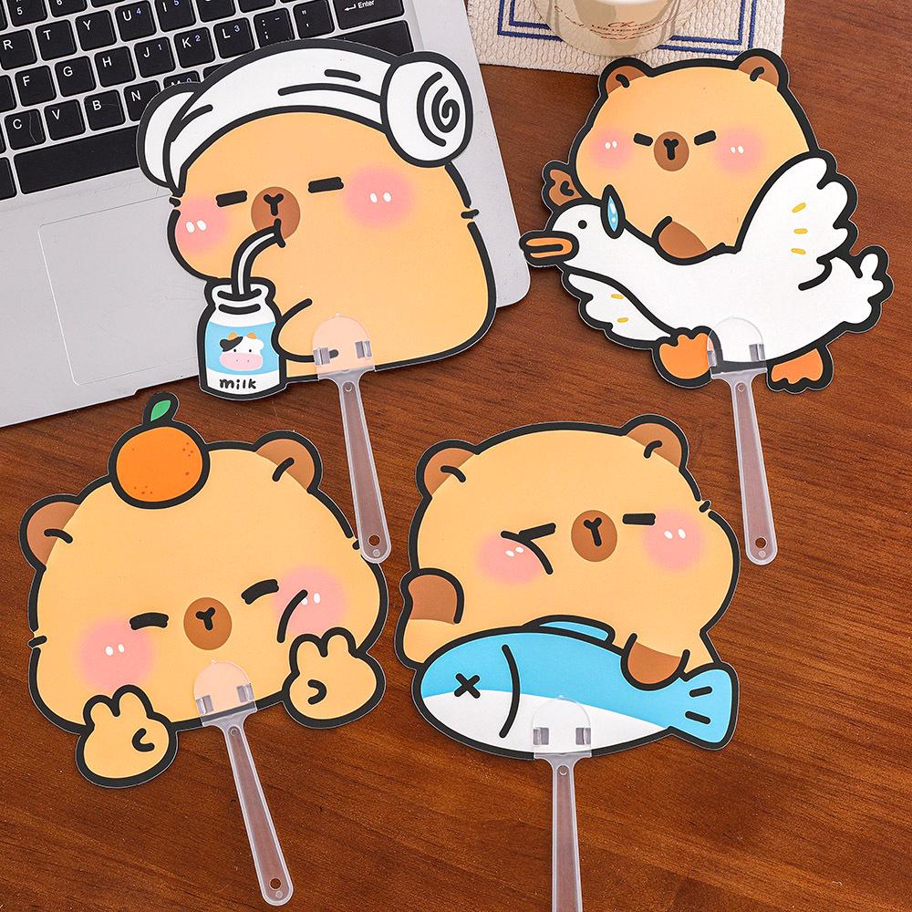 Capybara Cartoon Alien Hand Fan - Cute Summer Fan for Students