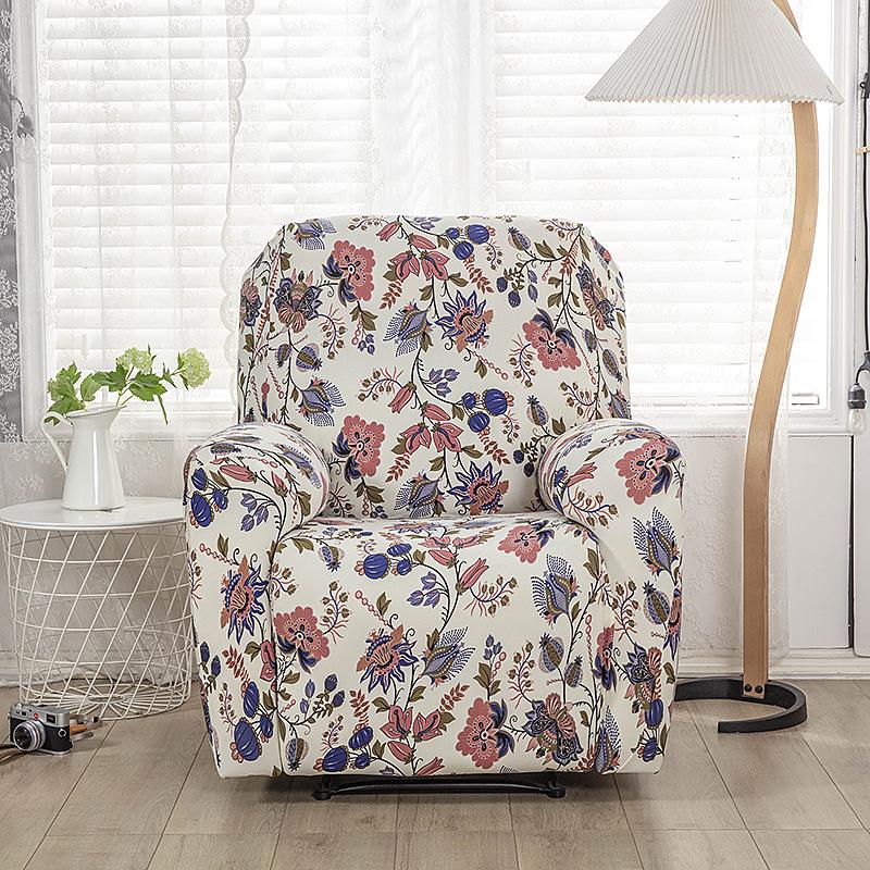 Elastic Printed Fabric All-Inclusive Recliner Cover Rocking Chair Cover Sofa Cover Protective Cover Single Function Recliner Cover