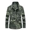 Camouflage Spring and Autumn Pure Cotton Long Sleeved Shirt for Men, Middle-aged and Young People, Casual Shirt Workwear, Military Shirt