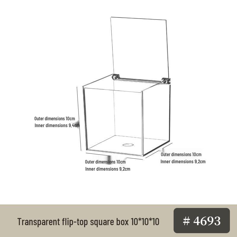 Exquisite Flip-Top Transparent Acrylic Candy Box for Wedding Favors