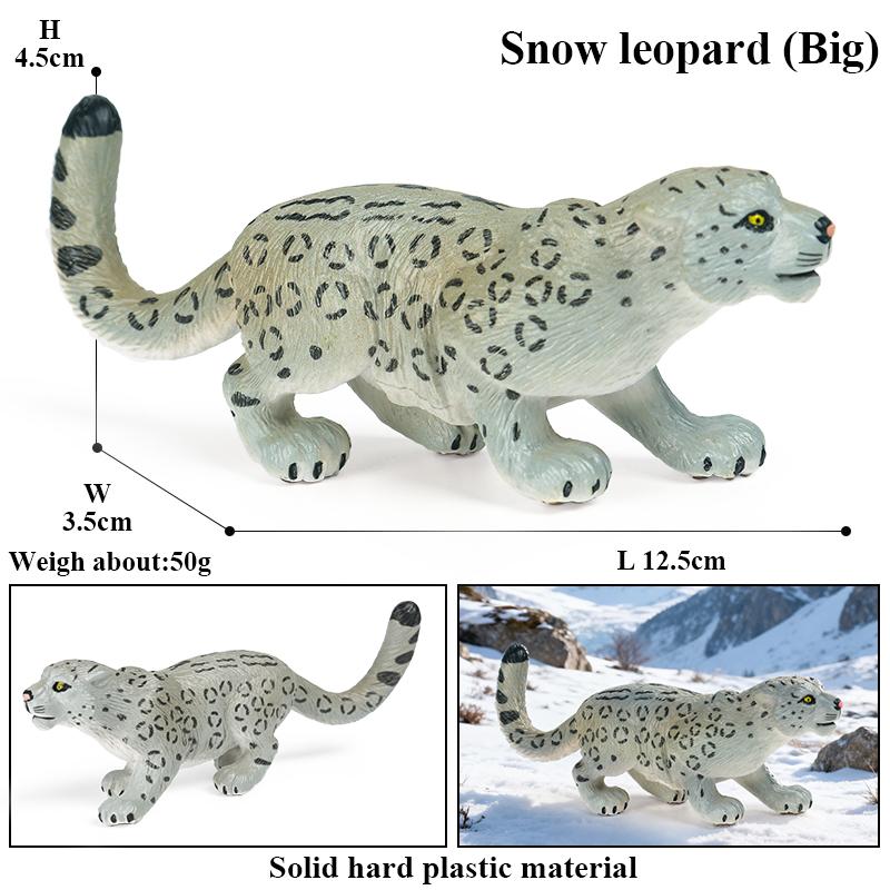 Oenux Animale Sălbatice Africane Simulare Ghepard Sălbatic Leopard de Zăpadă Jaguar Figurină de Acțiune Figurine Model PVC Educativ Jucării pentru Copii