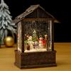 Snow Spray with Music Light Christmas Oil Light Wind Light Horse Light Decoration Music Box Christmas Gift