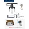 Truck Cap Camper Shell T-Handle Lock Latch Replacement Parts, Truck Bed Topper Door Locking Kit Accessories With Keys - Right Lock