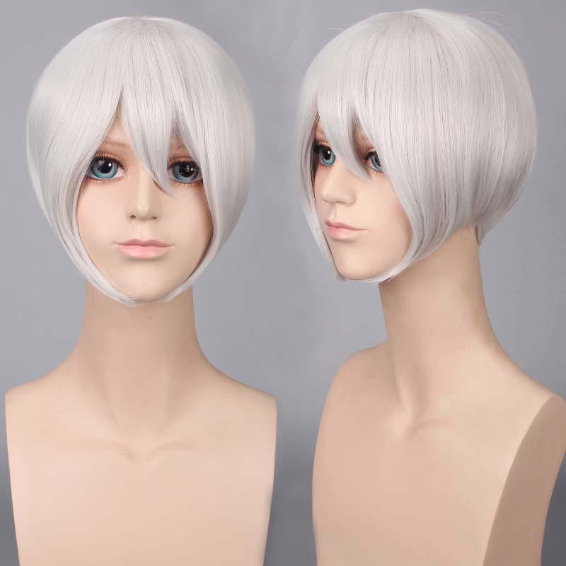 European American Cosplay Wig Multi Colored Versatile Face Hugging Short Hair Black White Bobo Headband