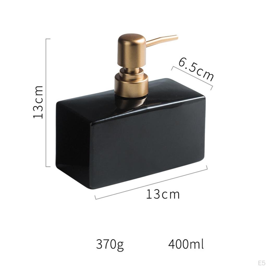 400ml Ceramic Soap Dispenser Bottle Hand Pump Shower Gel for Bathroom Hotel Countertop Home