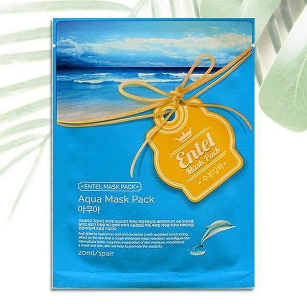 Entel Aqua Mask Pack x10 Packs Moisture Pack Sheet Pack Skin Soothing (WA05A9A) basic