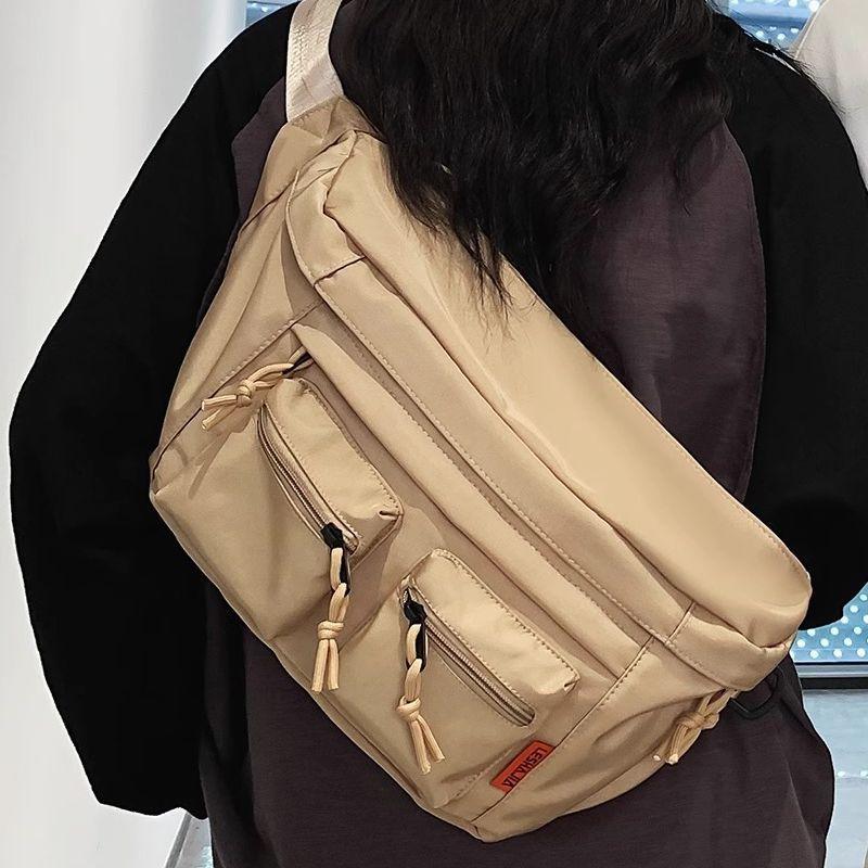 Trendy Cargo Chest Bag Men's 2025 New Large-capacity Functional Sports Cycling Crossbody Bag Women's Casual Shoulder Backpack