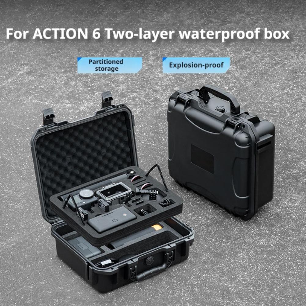 For DJI Action 6 Camera Moisture-proof Storage Box Pressure Resistant Anti Drop Explosion-proof Portable Accessories