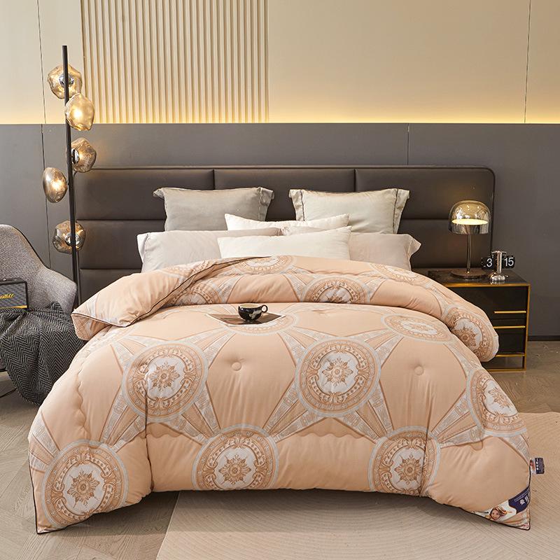 New Cotton Silk Summer & Winter Quilt: Double-Sided, Thick & Warm Quilt with Printed Design - Ideal Gift