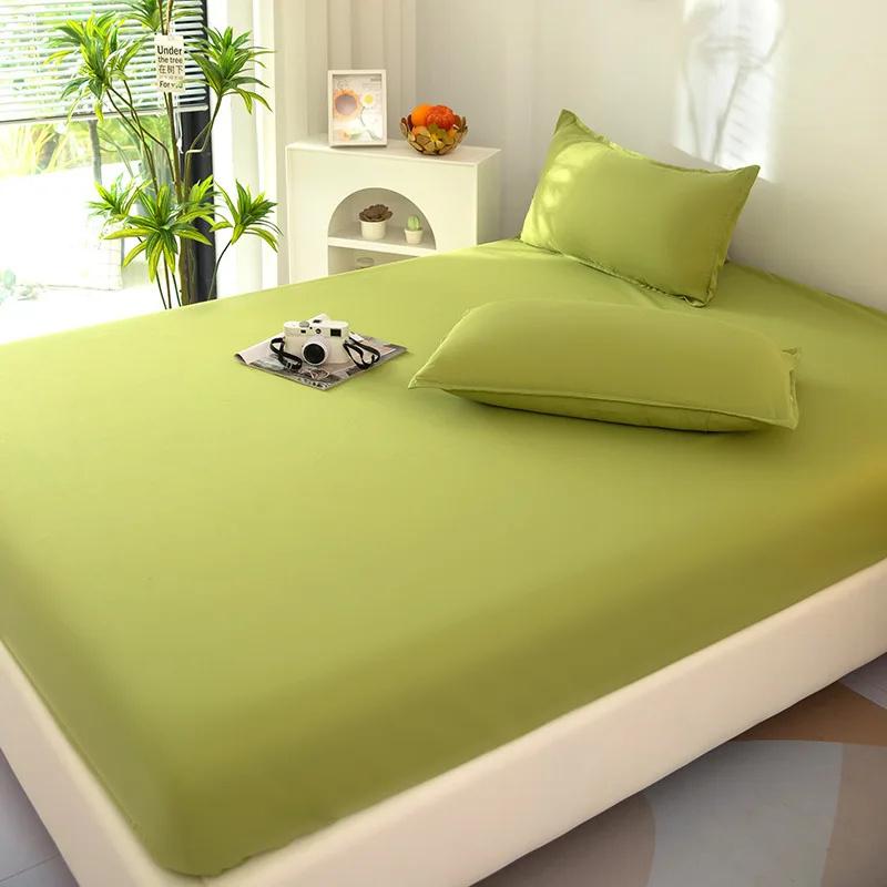 1 Stück Wasserdichte Spannbettlaken Matratzenbezug Einfarbige Matratzenschoner Bettwäsche-Set Topper-Matte für Einzel-, Doppel-, Queen-, King-Size-Betten