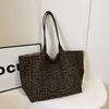 Vintage Leopard Double-Sided Shoulder Bags for Women Casual Large Capacity Ladies Shopping Tote Cool Girls Underarm Bag Handbags