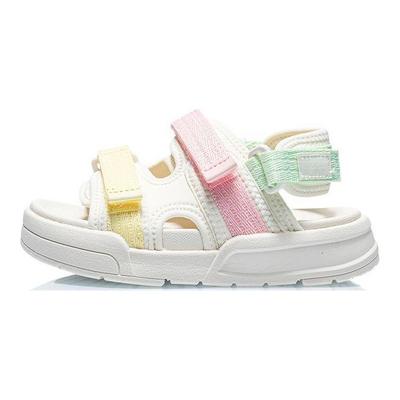 Li Ning Sandales de Sport Enfants Coca Sandales Enfants Blanc Jaune Rose YKKR008-4