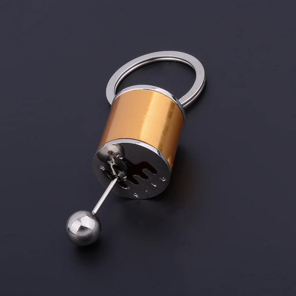 ZooooM ZM-KEY7620-GD Shift Lever Design Key Chain Manual Gear Change Stylish Men's Ring Cool