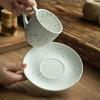 Creative Retro Ceramic Cup Sesame Glaze Cup Saucer Set Afternoon Tea Coffee Cup Saucer Home Breakfast Milk Cup Teacup