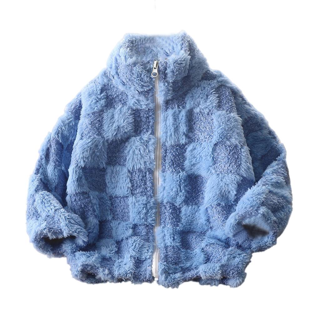 Kids' Fleece Jacket - Zippered Stand Collar Coat