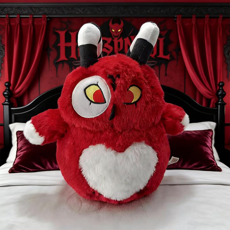 25CM New Anime Hazbin Hotel Hell Alastor The Radio Devil Cat Plush Toy Easter Sunday Cartoon Game Movie Peripheral Fan Kid Gifts