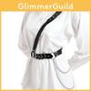 Chain Body Harness With Faux Leather For Party Wear