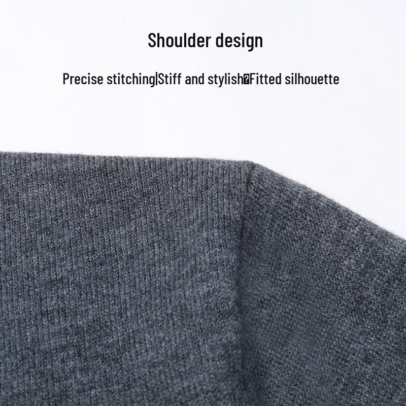 SNOWFLYING Men's Wool Blend Round Neck Sweater